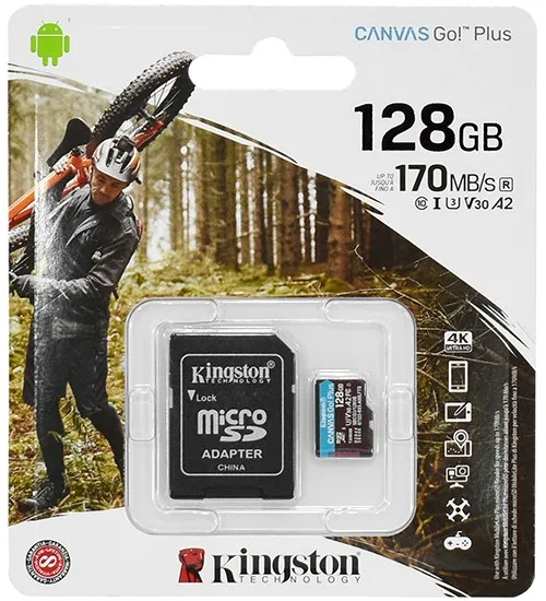 Карта памяти 128GB Kingston microSDXC SDCG3/128GB