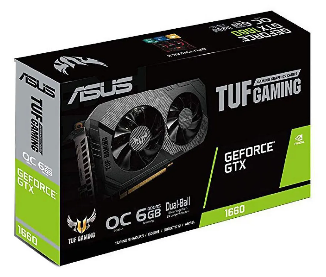Видеокарта 6Gb Asus TUF GTX 1660 TUF-GTX1660-O6G-GAMING