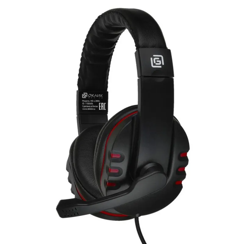 Гарнитура Oklick HS-L380G ABBADON Черно-красный