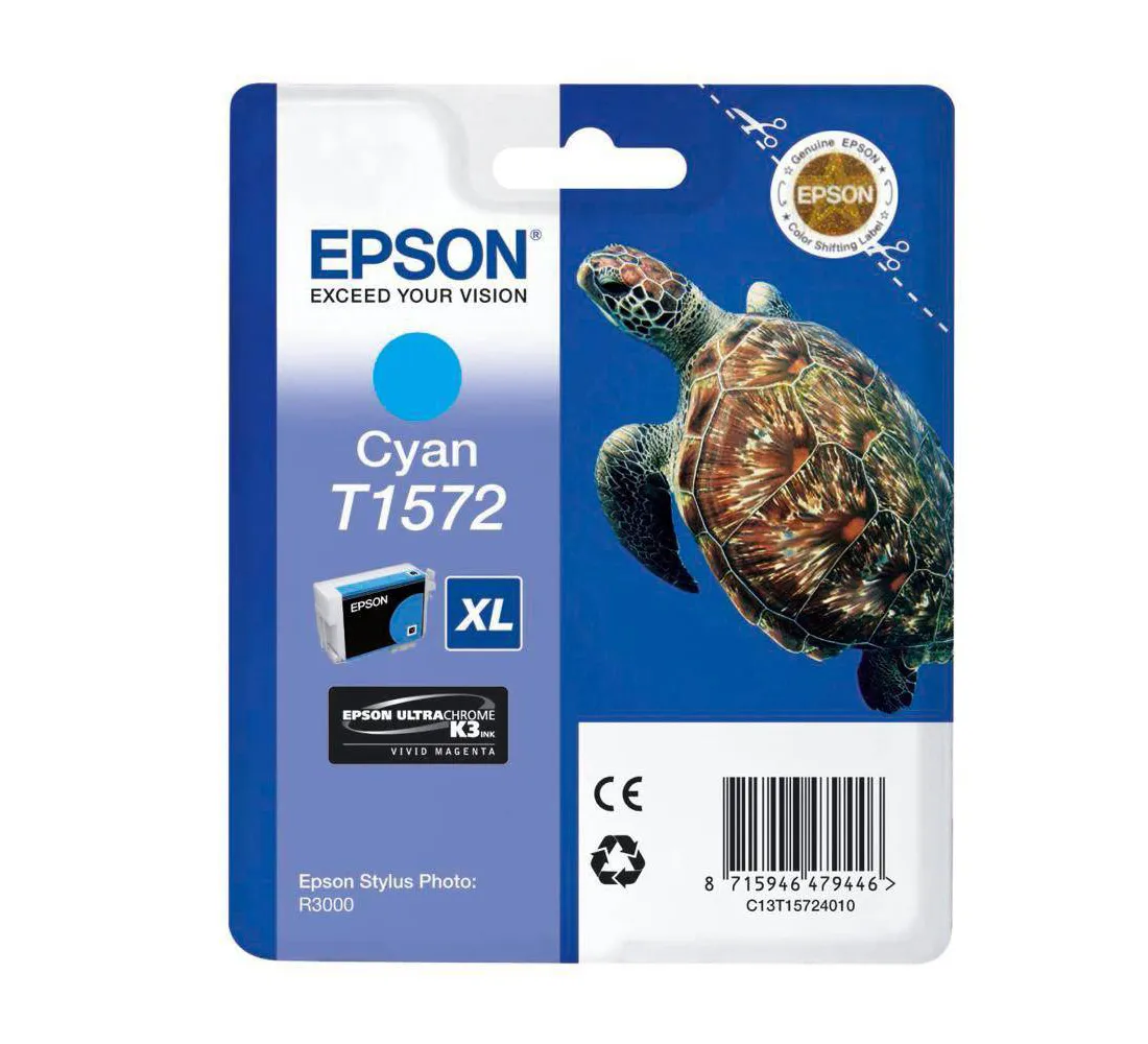 Картридж струйный Epson C13T15724010_Z T1572 Blue