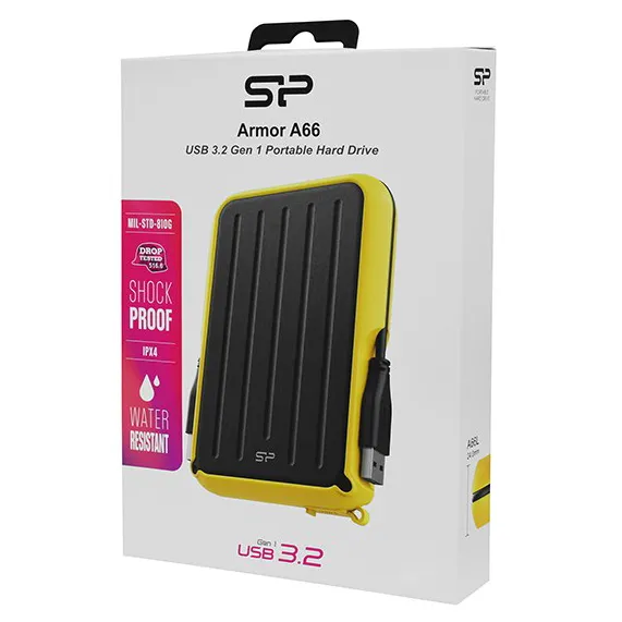 Внешний жесткий диск 1 TB Silicon Power A66 SP010TBPHD66SS3Y black-yellow
