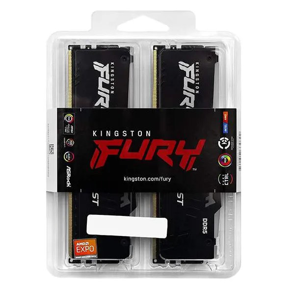 Оперативная память 64 GB kit Kingston Fury Beast RGB KF564C32BBEAK2-64