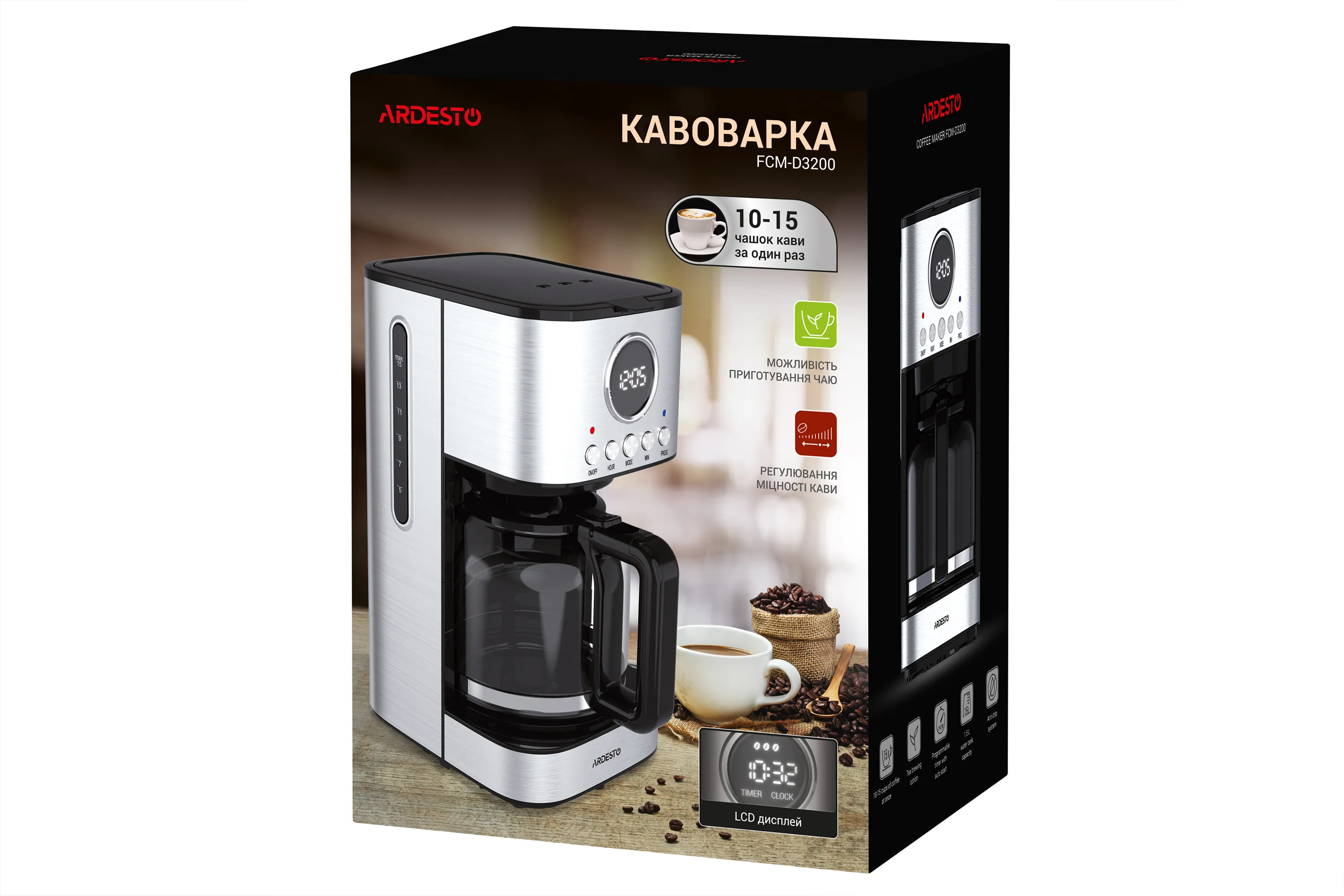Кофеварка Ardesto FCM-D3200 — 900Вт капельная