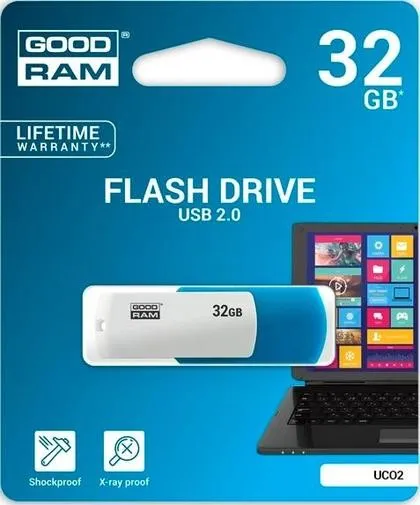 USB флешка 32Gb GOODRAM UCO2-0320MXR11 BLUE/WHITE
