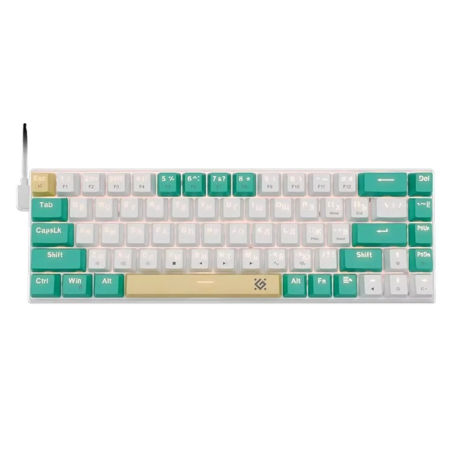 Клавиатура Defender Vexx Pro GK-084 RU RGB белый+зеленый
