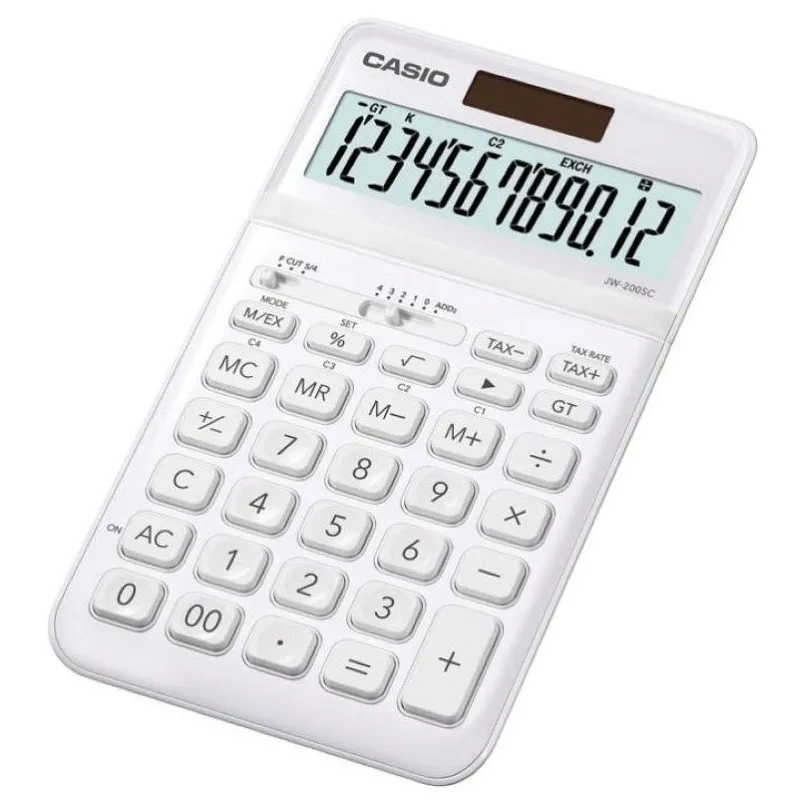 Калькулятор настольный CASIO JW-200DQ-WE-W-EP белый