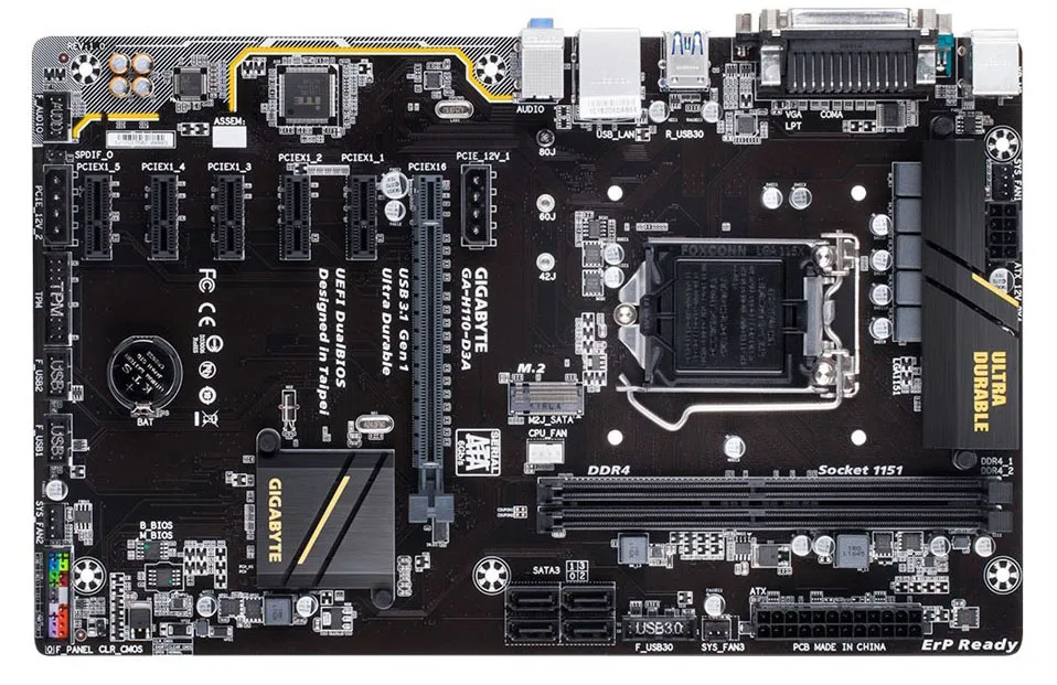 Материнская плата Gigabyte GA-H110-D3A