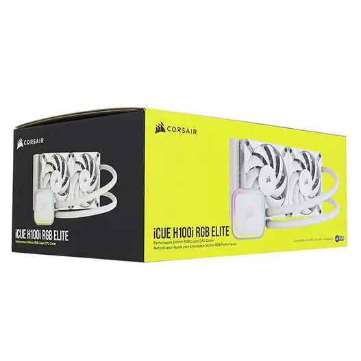 Водяное охлаждение Corsair H100i RGB ELITE CW-9060078-WW white