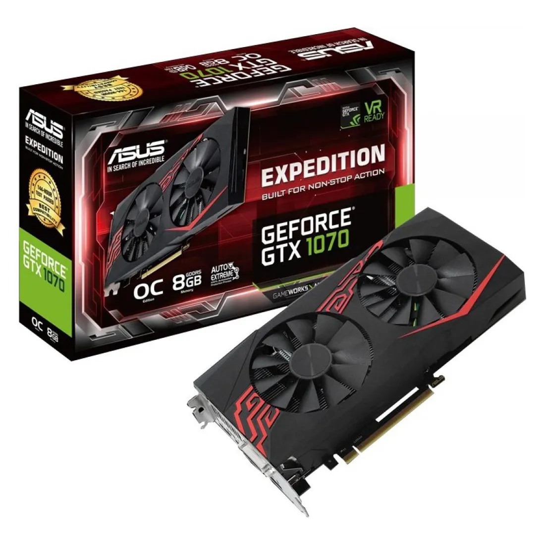 Видеокарта Asus GeForce GTX 1070 8Gb EX-GTX1070-O8G