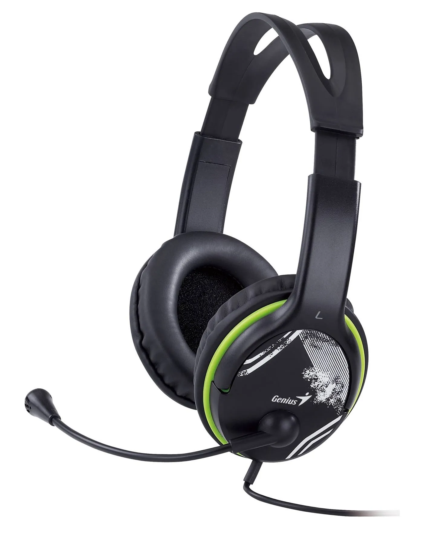 Наушники Headphone + Mic Genius HS-400A Green Комбинированный