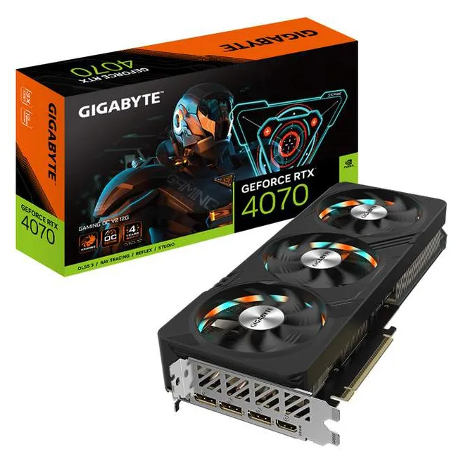 Видеокарта 12Gb Gigabyte RTX4070 GAMING OC V2 12G GV-N4070GAMING OCV2-12GD