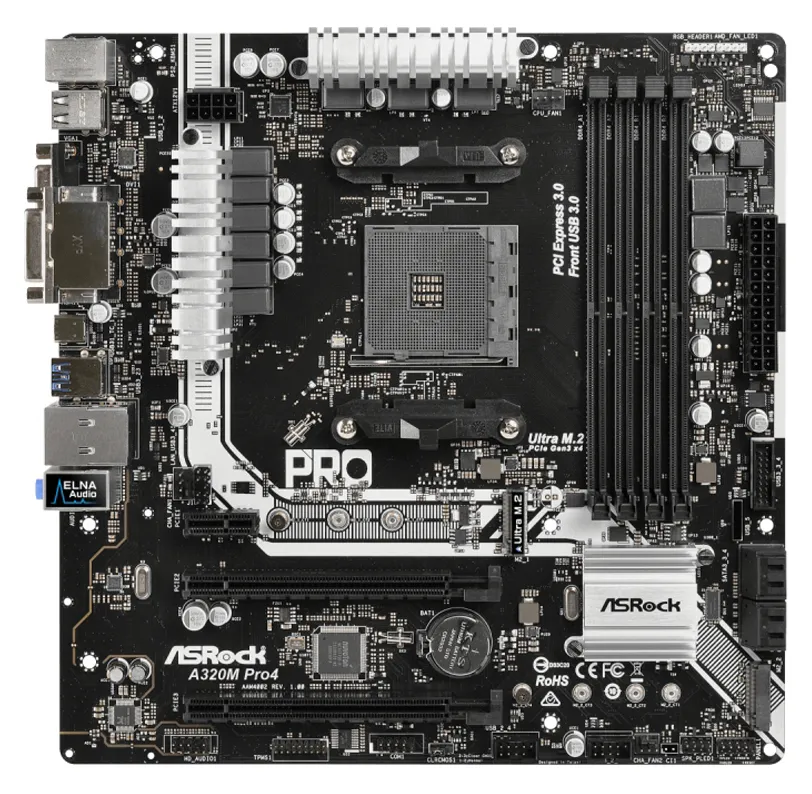 Материнская плата ASRock A320M PRO4