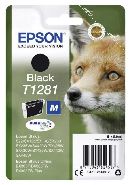 Картридж струйный Epson C13T12814012 Black