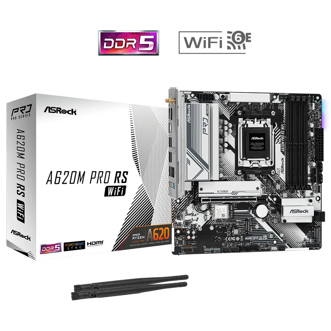 Материнская плата ASRock A620AM PRO RS WIFI