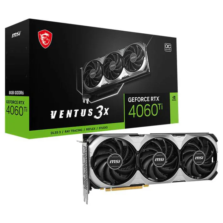 Видеокарта 8Gb MSI RTX 4060 TI VENTUS 3X E 8G OC