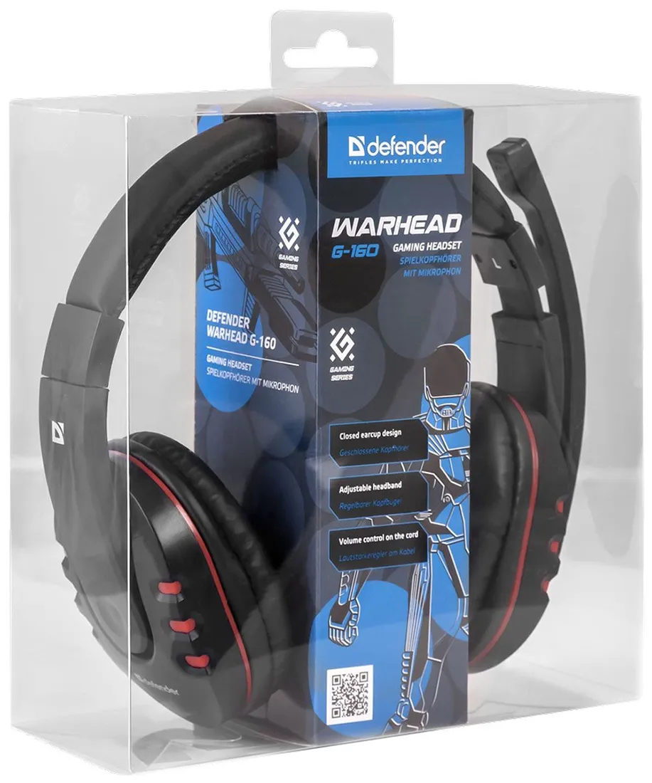 Наушники Defender Warhead G-160 Черный