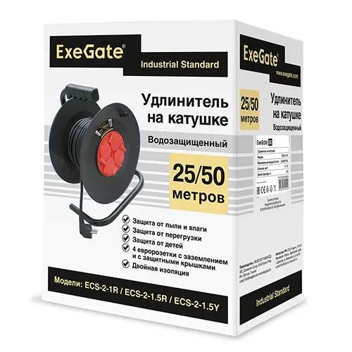 Удлинитель 250V ExeGate industrial ECS-2-1R