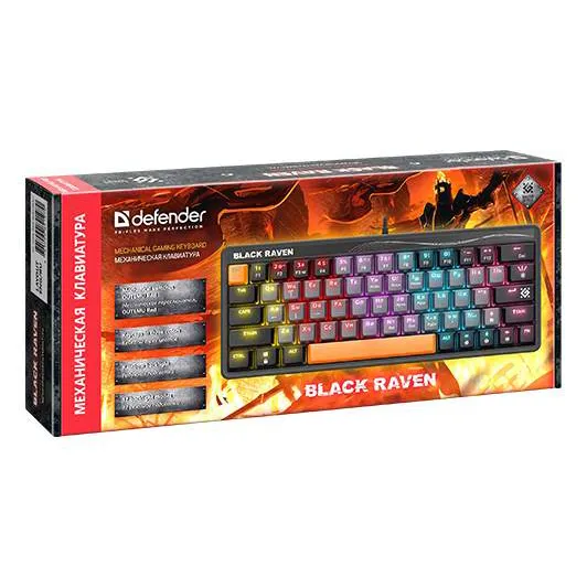 Клавиатура Defender Black Raven GK-417 RU Silver