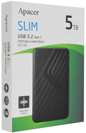 Внешний жесткий диск 5 TB Apacer AC236 AP5TBAC236B-1 Black