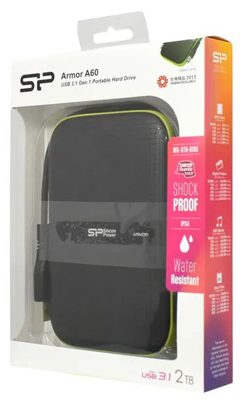 Внешний жесткий диск 2 TB Silicon Power A60 SP020TBPHDA60S3K Black