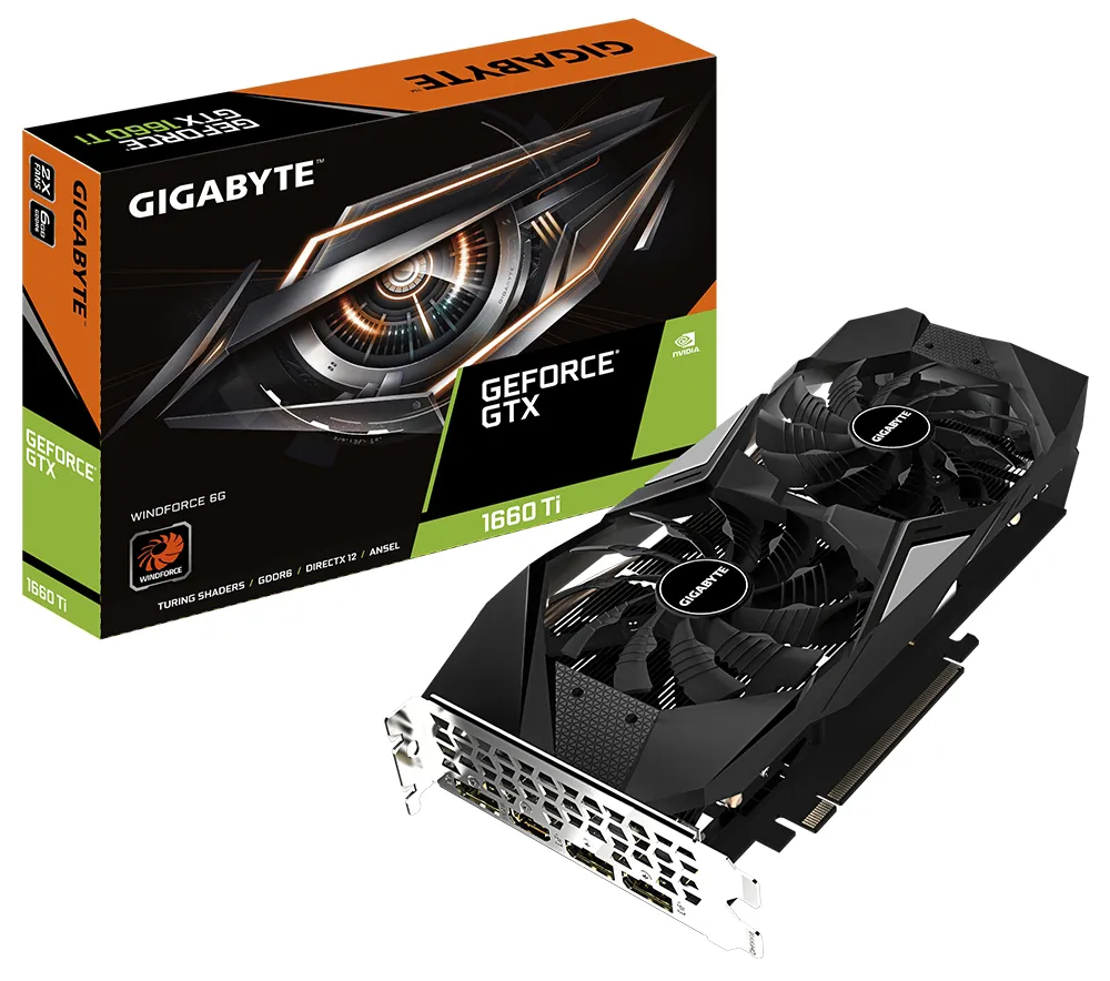 Видеокарта 6 GB Gigabyte GTX 1660Ti GV-N166TWF2-6GD