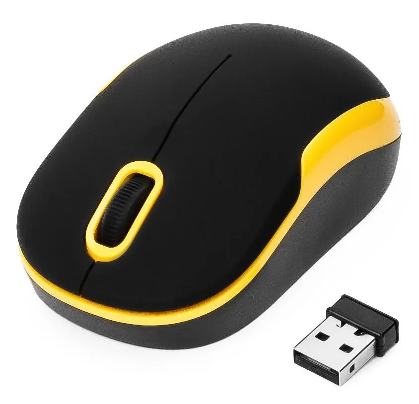 Компьютерная мышь Gembird MUSW-200BKY black-yellow