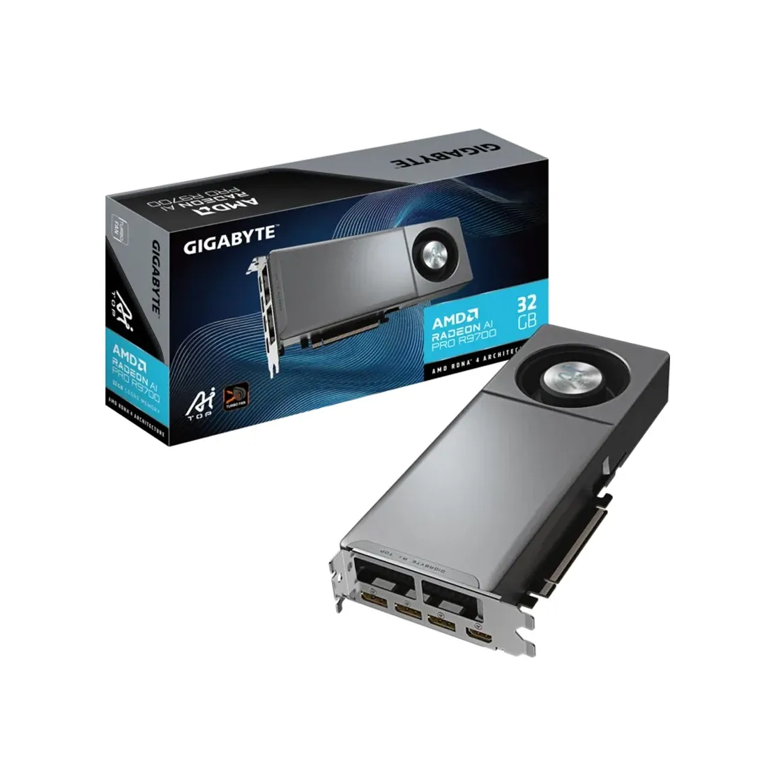 Видеокарта GIGABYTE Radeon AI PRO R9700 AI TOP 32G GV-R9700AI TOP-32GD