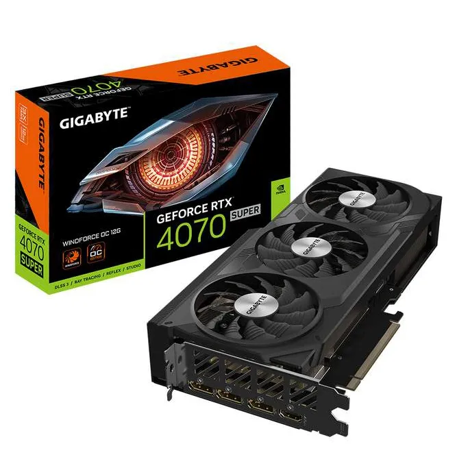 Видеокарта 12Gb Gigabyte RTX4070 SUPER WINDFORCE OC 12G GV-N407SWF3OC-12GD