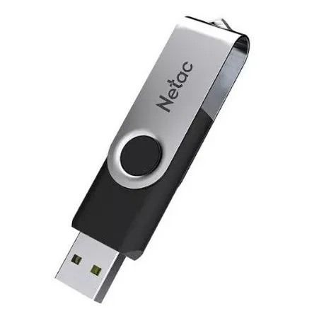 USB Флеш 64GB 3.2 Netac U505 NT03U505N-064G-32BK серебристый/черный