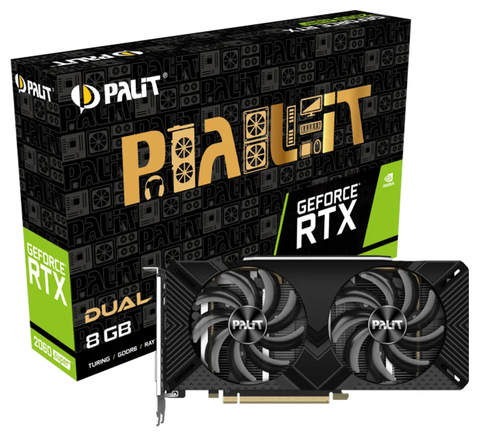 Видеокарта 8Gb PALIT RTX2060 SUPER DUAL NE6206S018P2-1160A