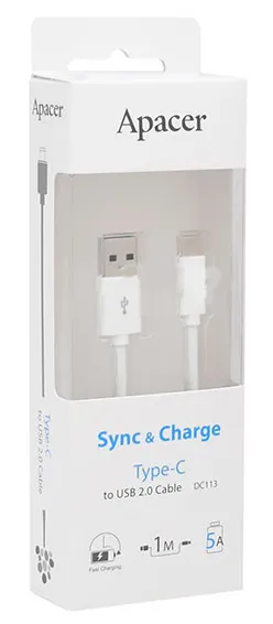 Кабель USB Type A-C Apacer DC113 APDC113W-1