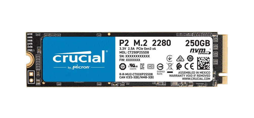 SSD накопитель 250Gb Crucial P2 CT250P2SSD8