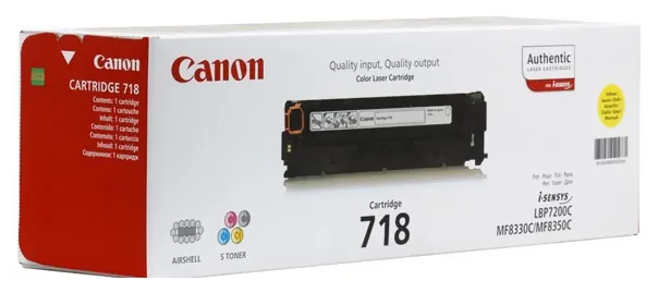 Картридж Canon 718Y лазерный желтый