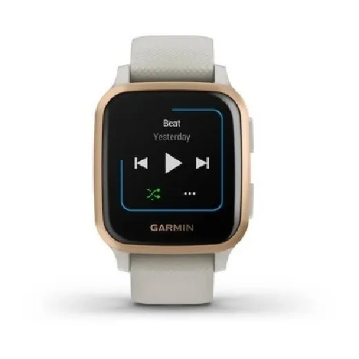 Спортивные часы Garmin VENU Sq Music with Light Sand with Rose Gold Bezel