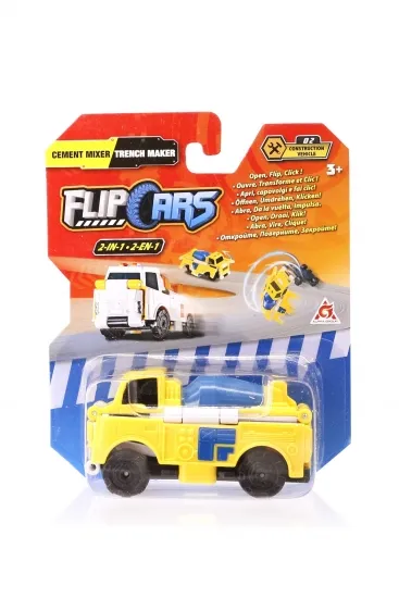 Машинка-трансформер Flip Cars 2 В 1 (Бетономешалка и Траншеекопатель)