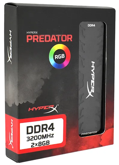Оперативная память 16 GB kit Kingston HyperX Predator RGB HX432C16PB3AK2/16