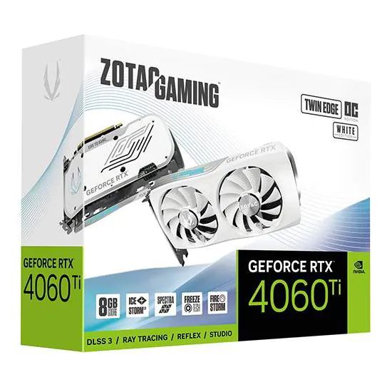 Видеокарта 8 GB ZOTAC GAMING RTX 4060 Ti TE OC WE ZT-D40610Q-10M