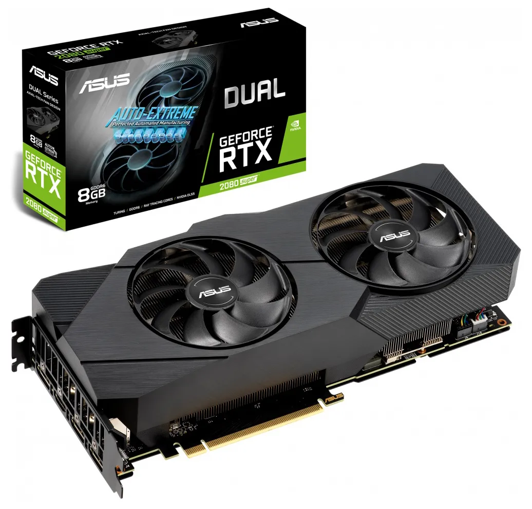 Видеокарта 8Gb ASUS DUAL RTX 2080 SUPER DUAL-RTX2080S-8G-EVO-V2
