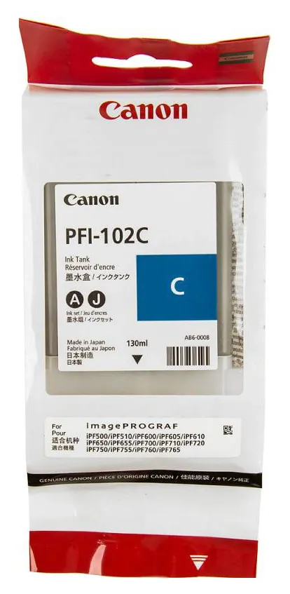 Картридж Canon PFI-102C Струйный голубой