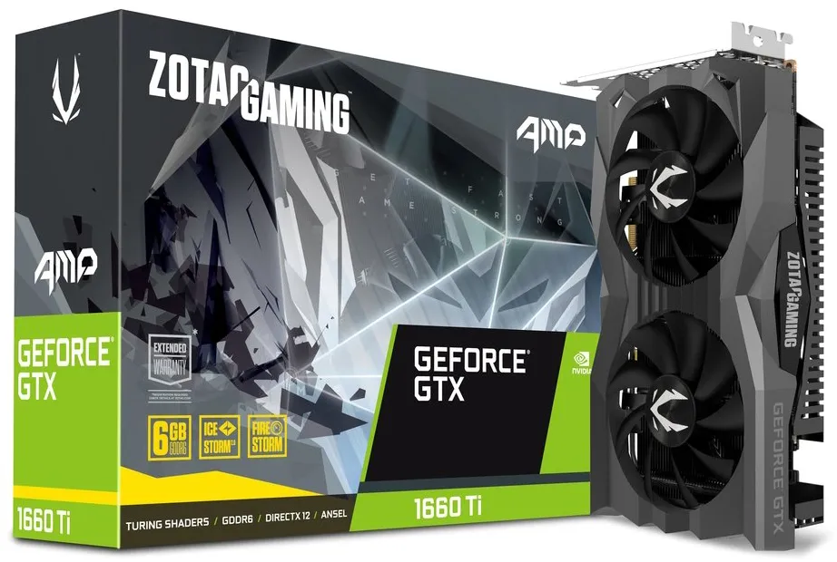 Видеокарта 6 GB Zotac GTX 1660Ti AMP Edition ZT-T16610D-10M