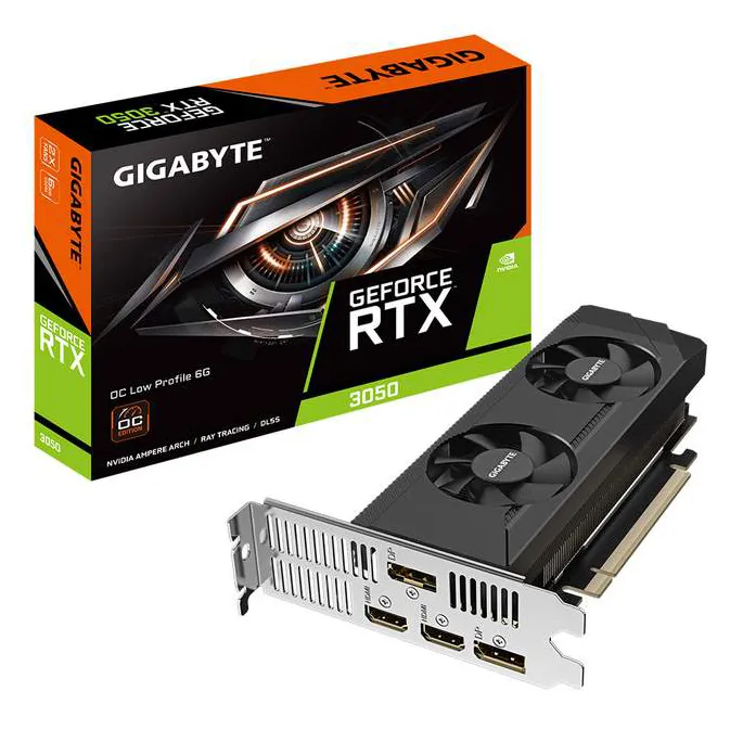 Видеокарта 6Gb Gigabyte RTX3050 OC Low Profile 6G GV-N3050OC-6GL
