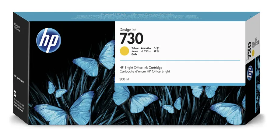 Картридж HP 730 Yellow Ink p2v70a