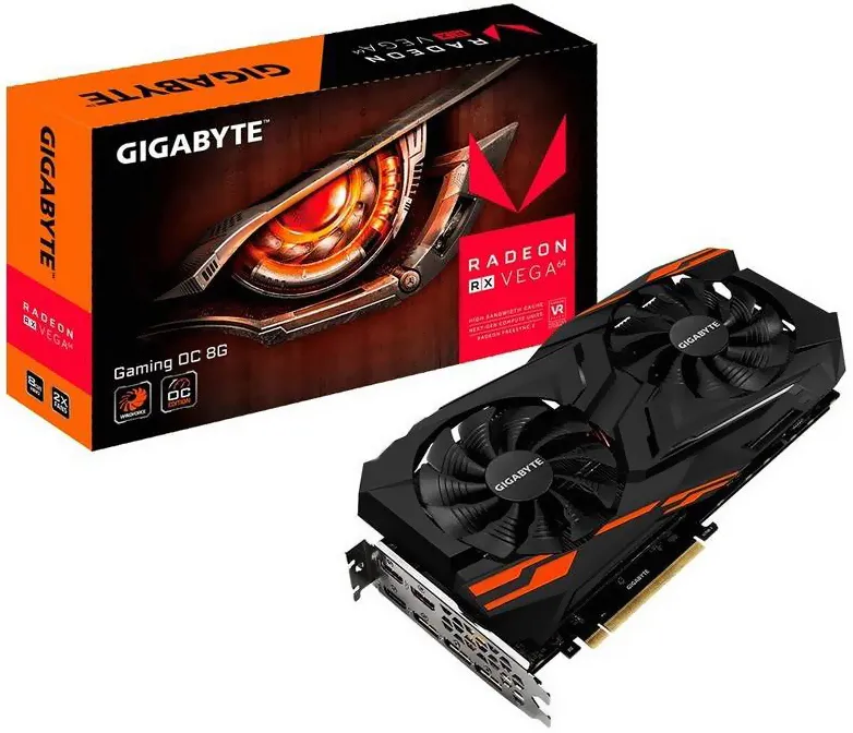 Видеокарта Gigabyte Radeon RX VEGA 64 GAMING OC 8Gb GV-RXVEGA64GAMING OC-8GD