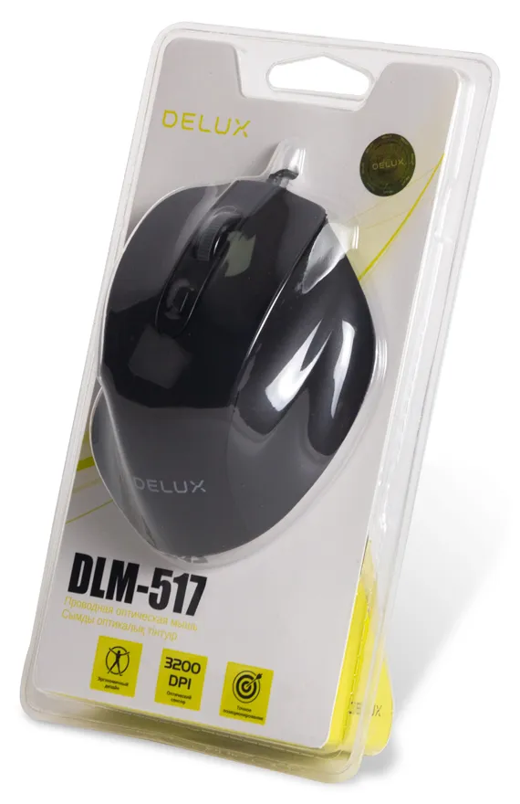 Компьютерная мышь проводная Delux DLM-517OUB
