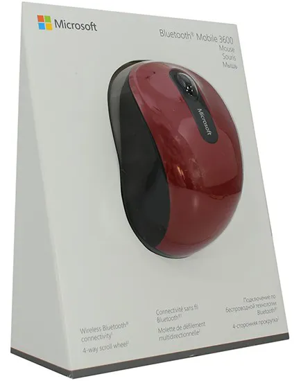 Мышь беспроводная Microsoft Mobile 3600 PN7-00014 red-black