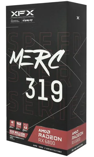 Видеокарта 16 GB XFX Speedster MERC319 RX 6800 RX-68XLATBD9
