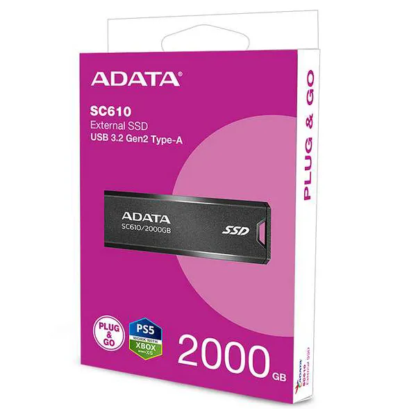 Внешний SSD диск ADATA 2TB SC610 Черный