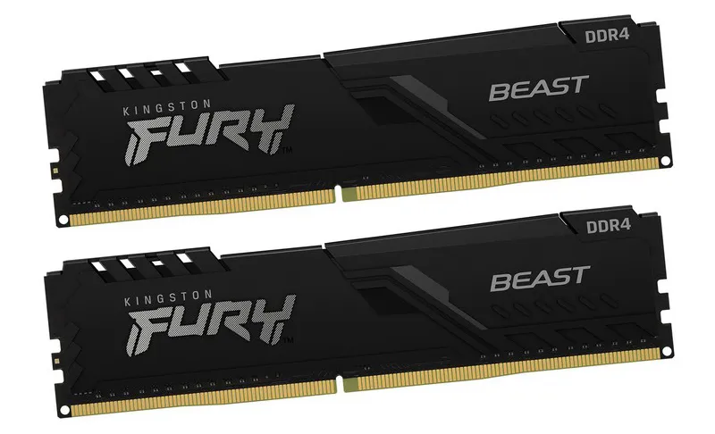 Оперативная память 16 GB kit Kingston Fury Beast KF437C19BBK2/16