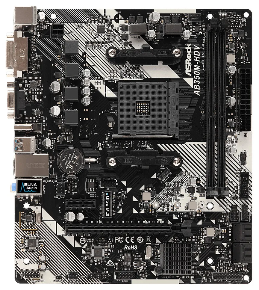 Материнская плата ASRock AB350M-HDV R4.0