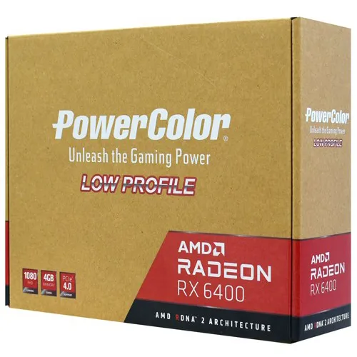 Видеокарта 4 GB PowerColor RX 6400 XT AXRX 6400 LP 4GBD6-DH